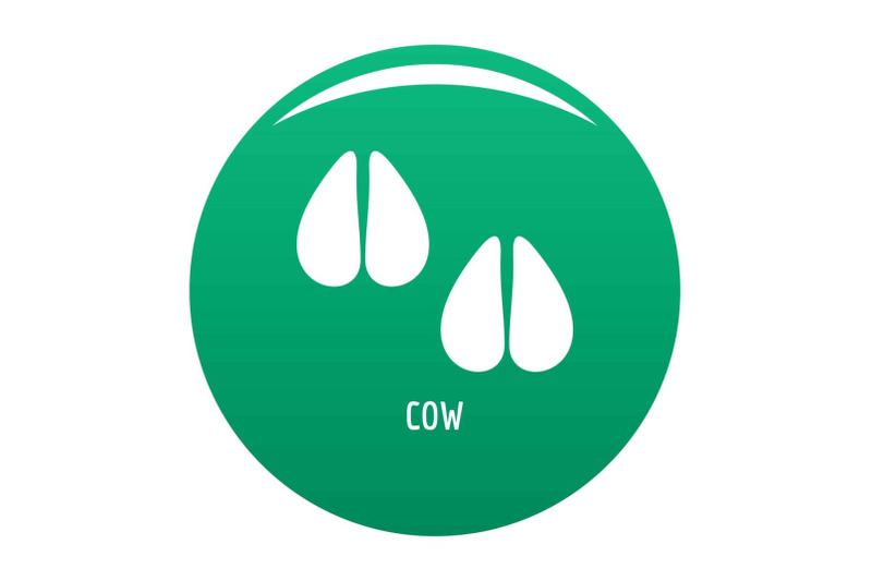 cow-step-icon-vector-green