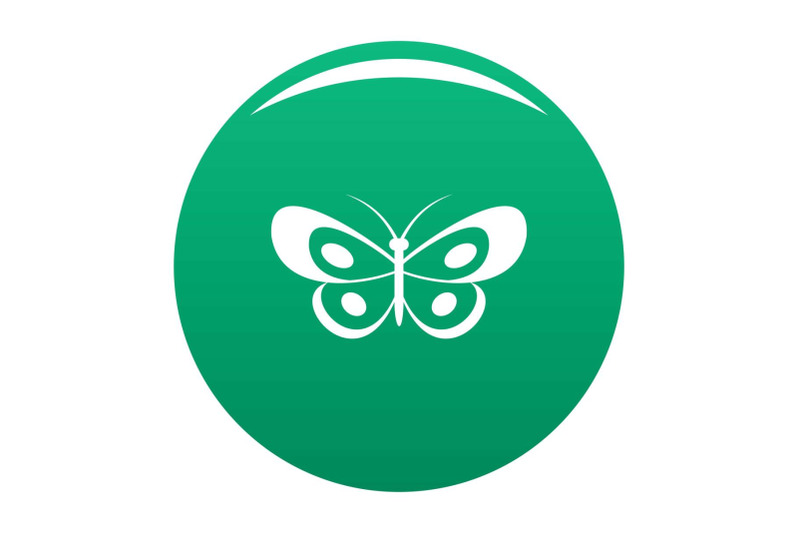 tropical-butterfly-icon-vector-green