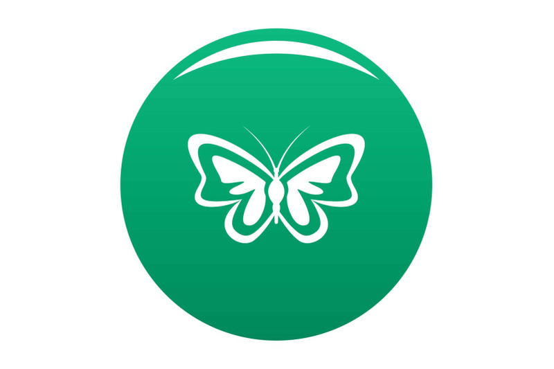 unusual-butterfly-icon-vector-green