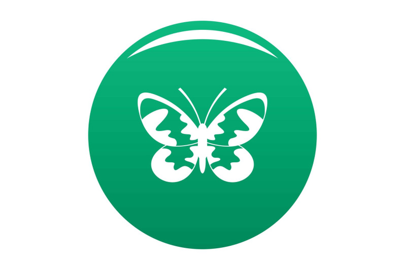 butterfly-with-ornament-icon-vector-green