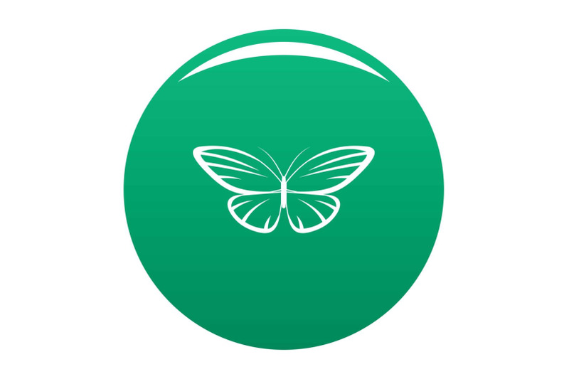 decorative-moth-icon-vector-green