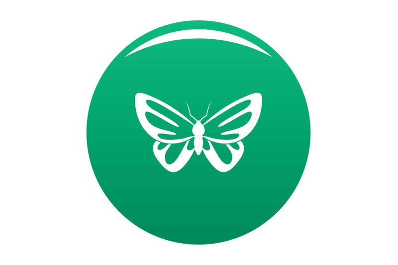 exotic-butterfly-icon-vector-green