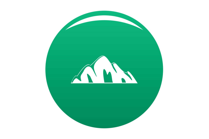 beautiful-mountain-icon-vector-green