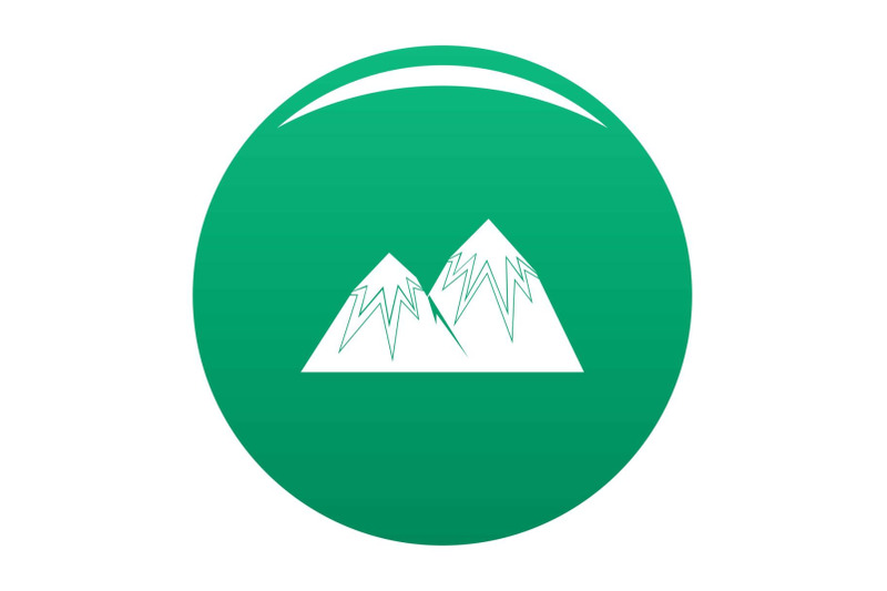 snow-peak-icon-vector-green