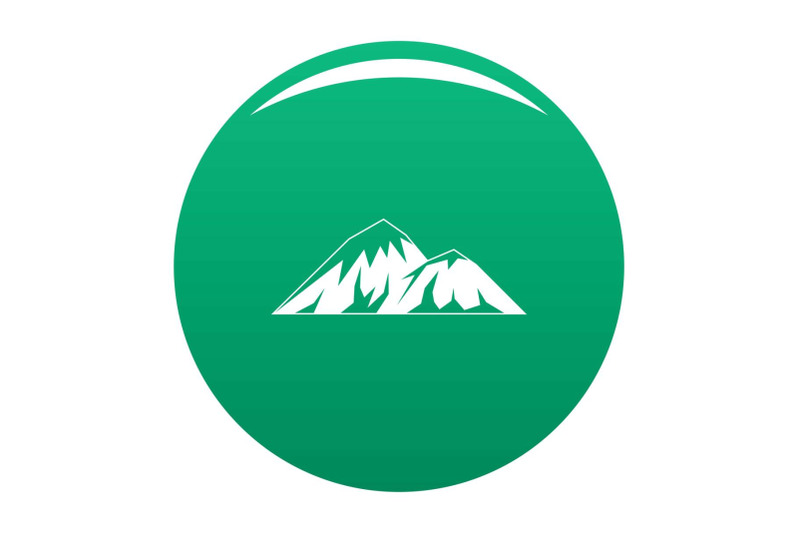 climbing-on-mountain-icon-vector-green