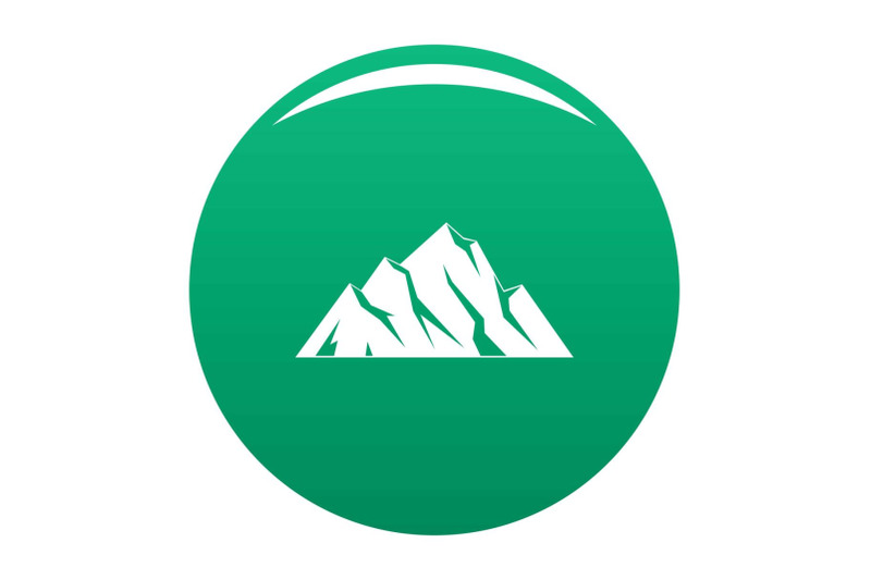 extreme-mountain-icon-vector-green