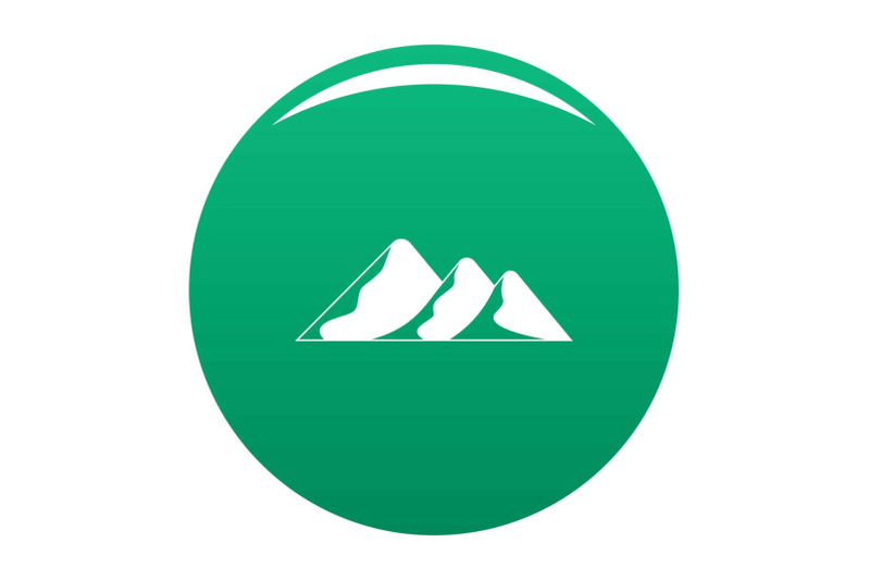 travel-to-mountain-icon-vector-green