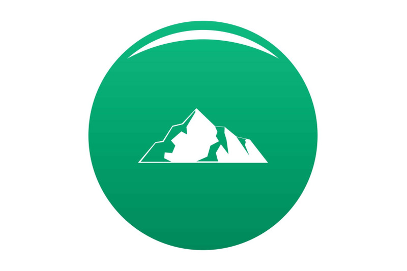 ice-mountain-icon-vector-green