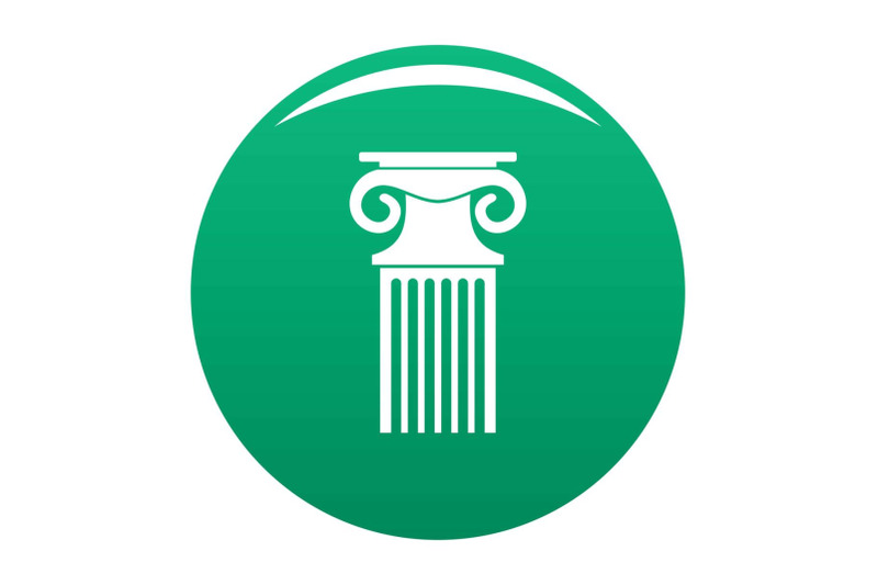 decorative-column-icon-vector-green