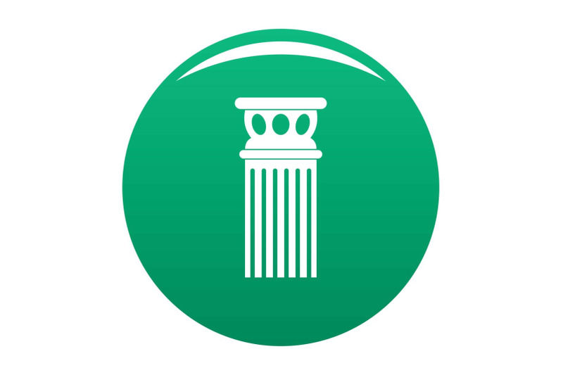 ancient-column-icon-vector-green