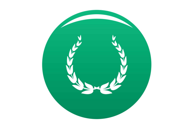 royal-wreath-icon-vector-green