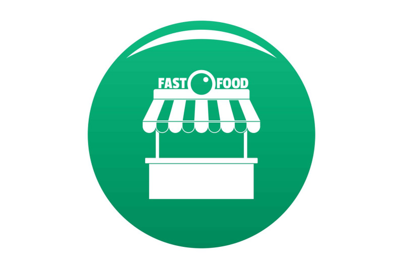 fast-food-icon-vector-green