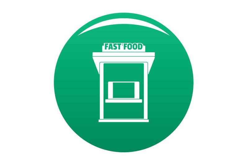 fast-food-trade-icon-vector-green