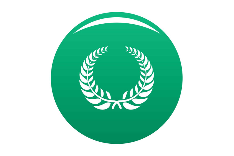 victory-wreath-icon-vector-green