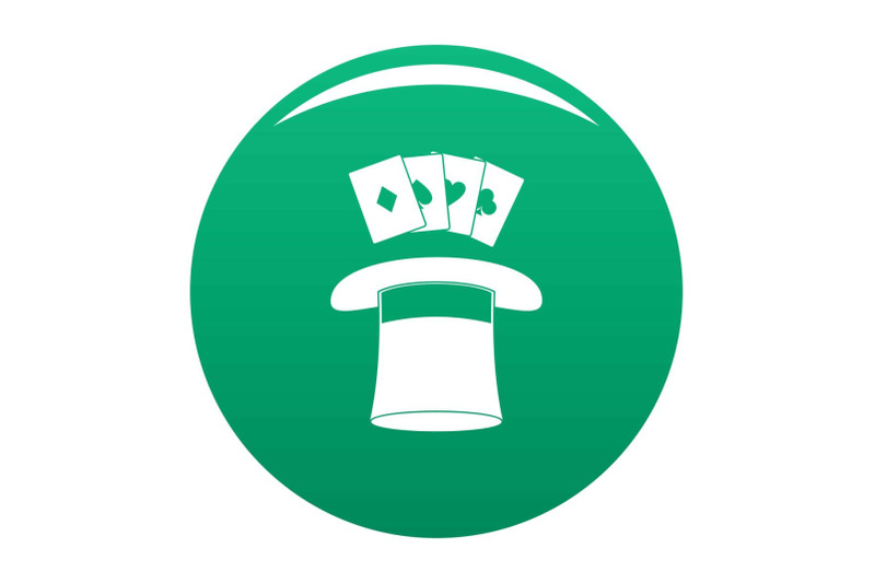 hat-with-card-icon-vector-green