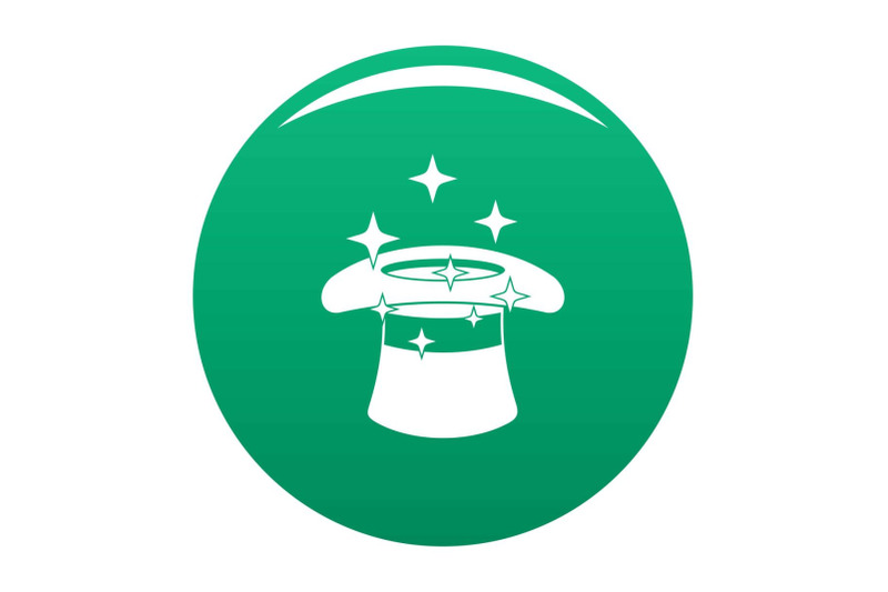 hat-with-a-star-icon-vector-green