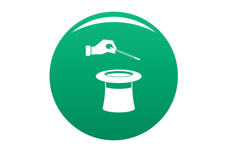 hat-with-hand-icon-vector-green