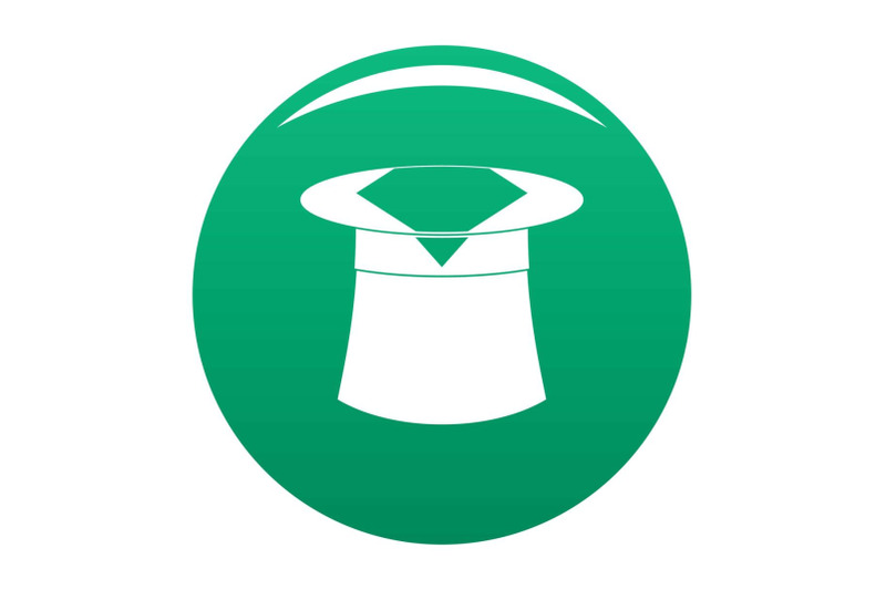 hat-with-napkin-icon-vector-green