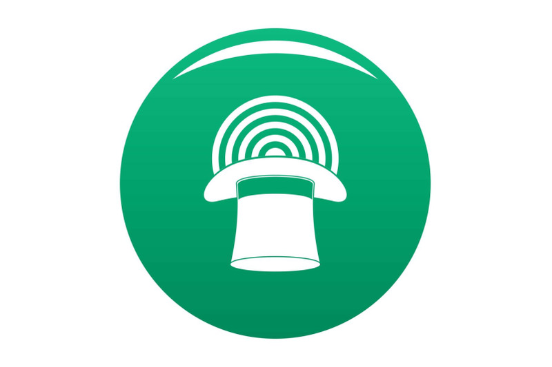 hat-with-glow-icon-vector-green