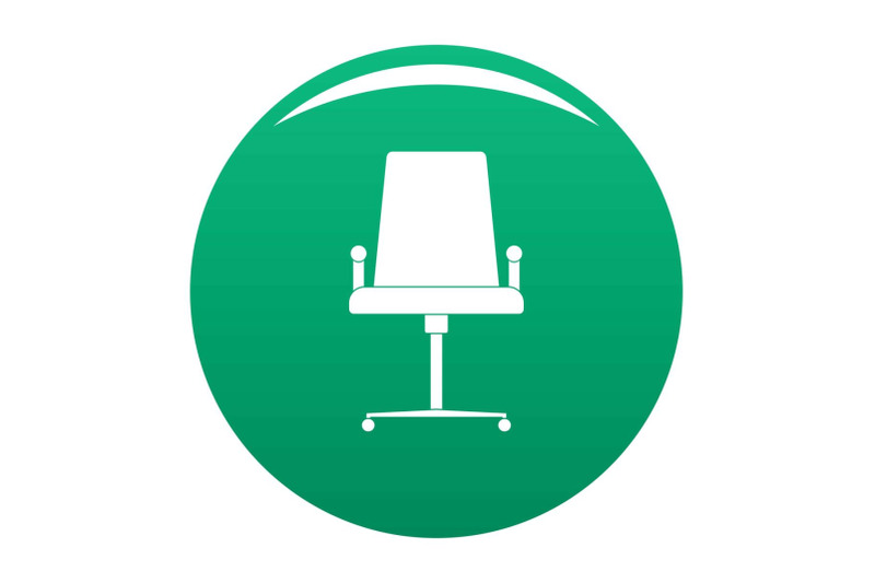 school-chair-icon-vector-green