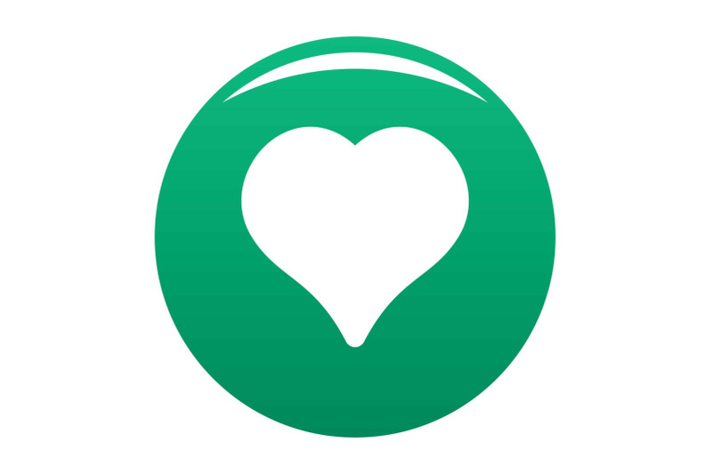 magnanimous-heart-icon-vector-green