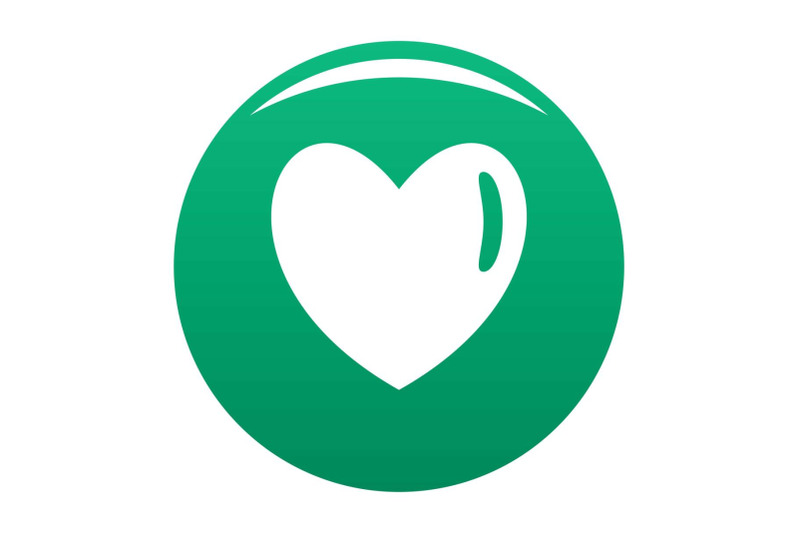 warm-human-heart-icon-vector-green