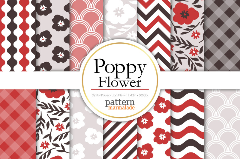 poppy-flower-digital-paper-s0110