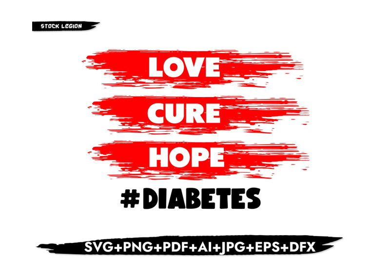 love-cure-hope-diabetes-svg