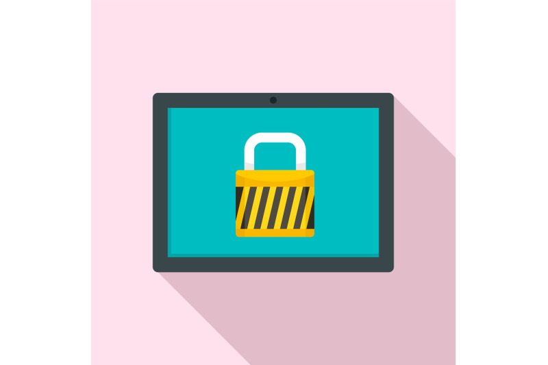 protected-tablet-icon-flat-style