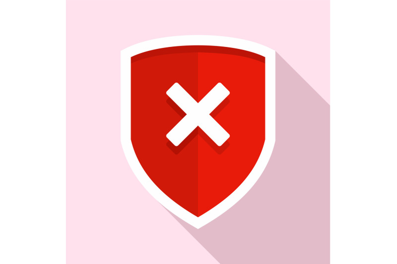 no-digital-secured-icon-flat-style