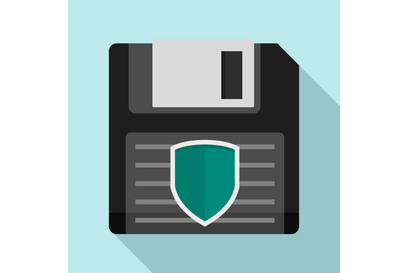 floppy-disk-protected-icon-flat-style