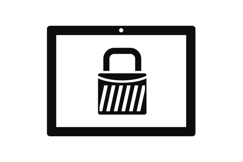 protected-tablet-icon-simple-style