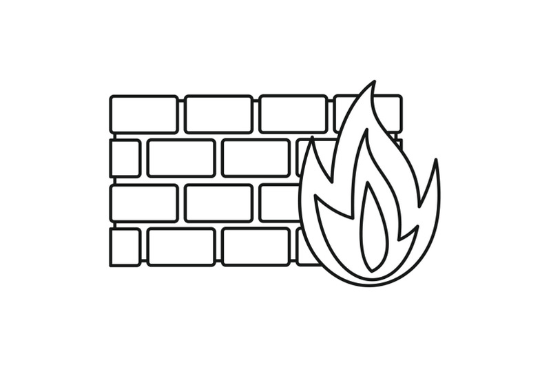 firewall-icon-outline-style