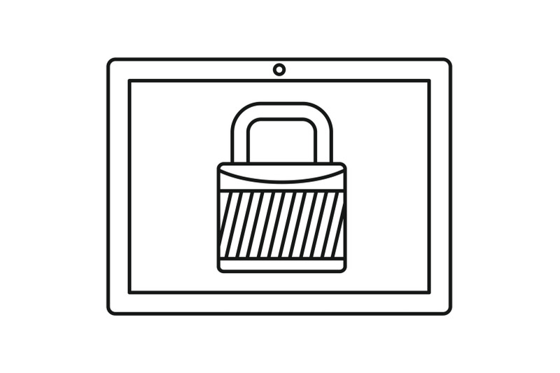 protected-tablet-icon-outline-style