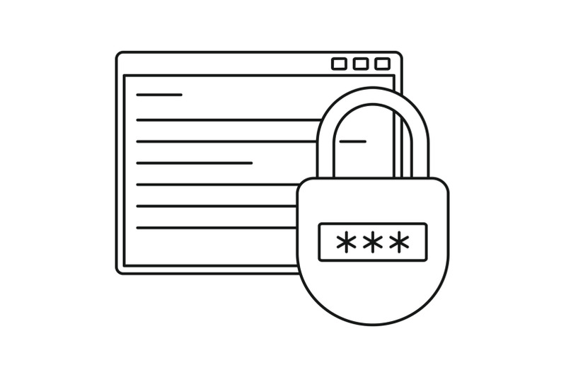 secured-program-icon-outline-style