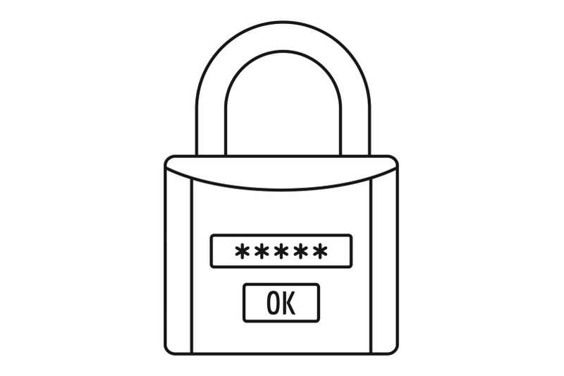password-lock-icon-outline-style