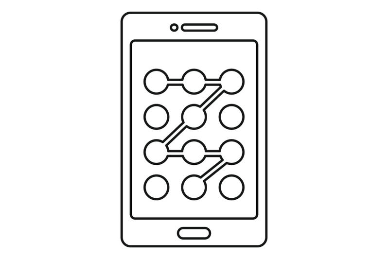 screen-sign-lock-icon-outline-style