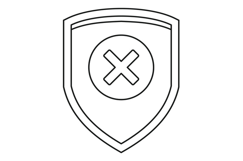 no-digital-secured-icon-outline-style