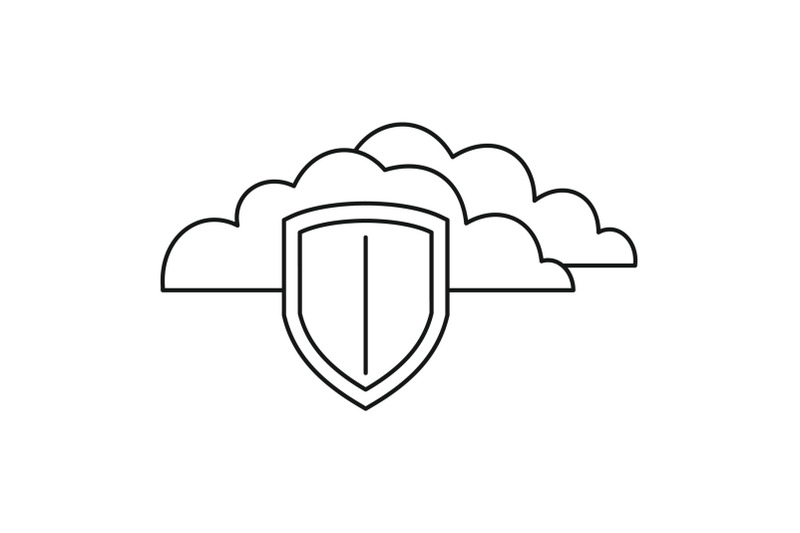 secured-cloud-data-icon-outline-style