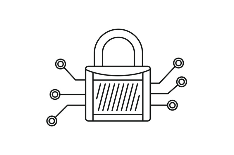 digital-padlock-icon-outline-style