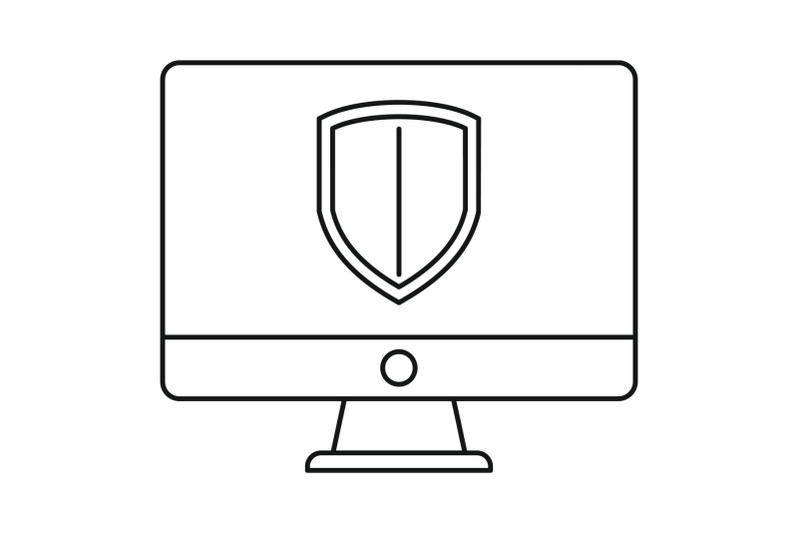 protected-computer-icon-outline-style