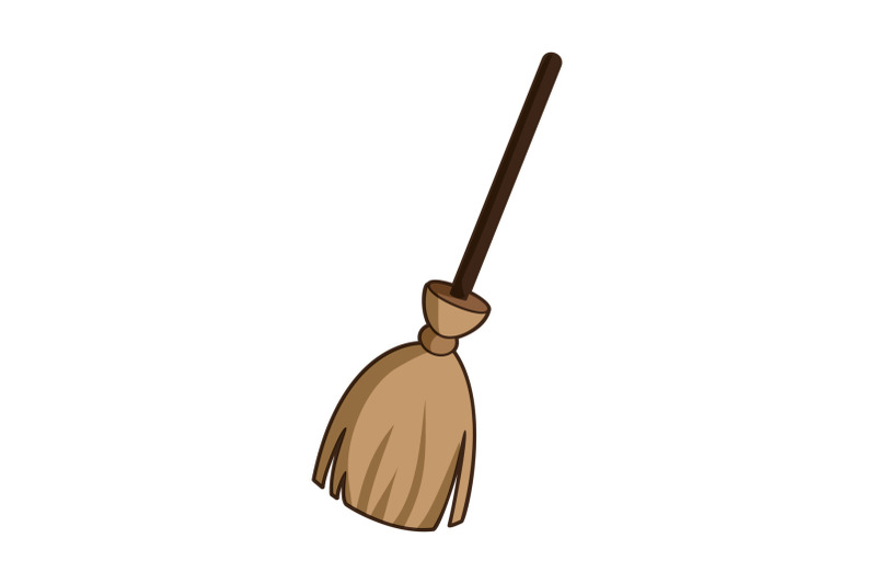 witch-broom-icon-cartoon-style