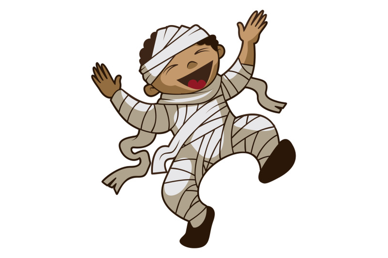 happy-kid-mummy-icon-cartoon-style