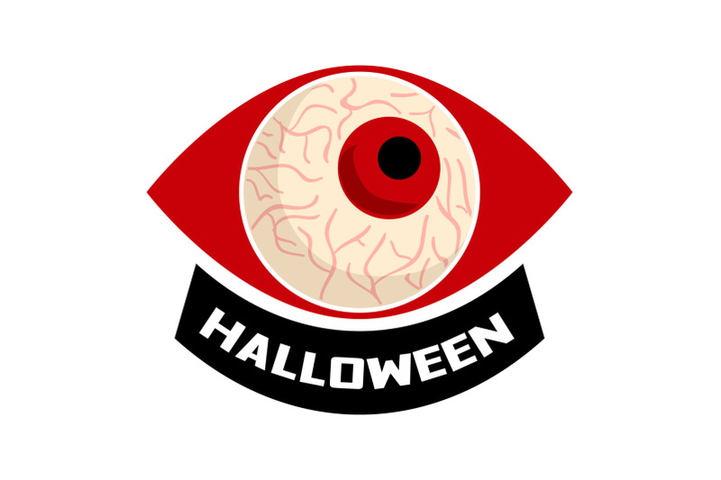 halloween-eyeball-logo-cartoon-style
