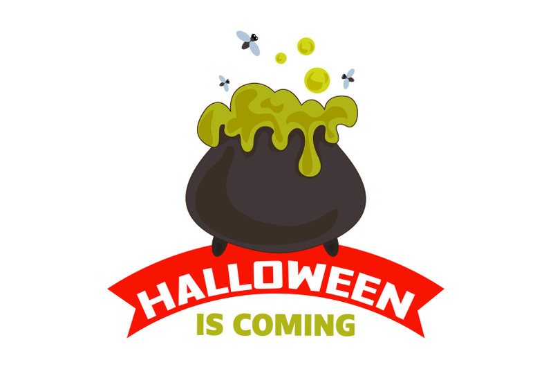 halloween-is-coming-logo-cartoon-style