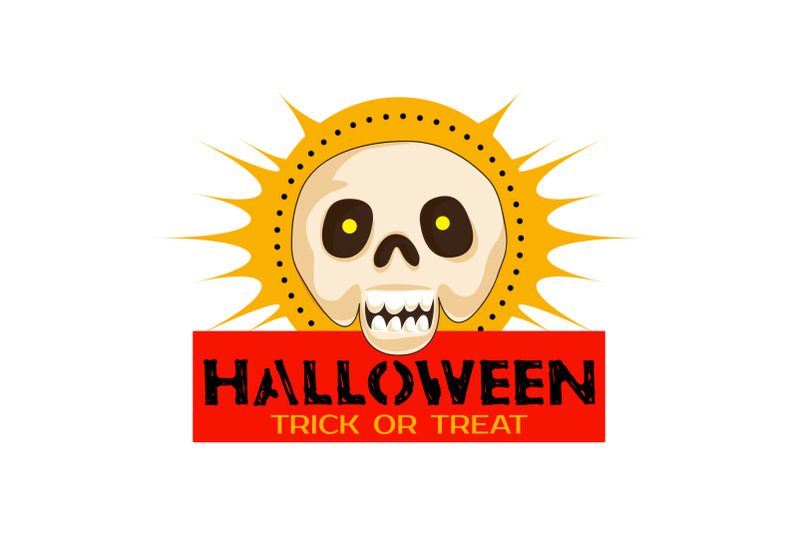halloween-skull-party-logo-cartoon-style