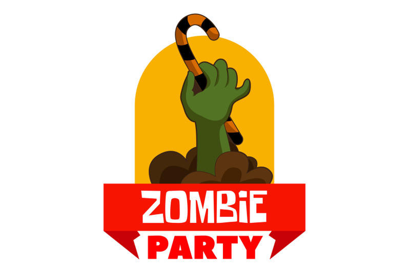 zombie-party-logo-cartoon-style