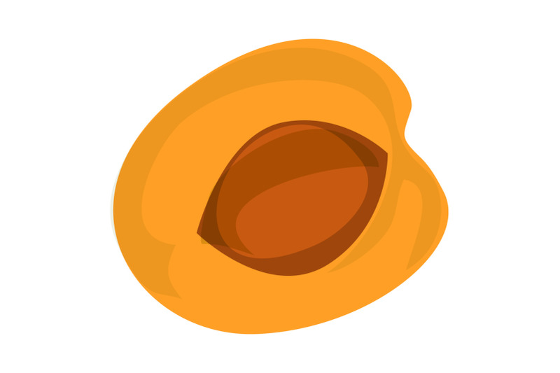 half-peach-icon-cartoon-style