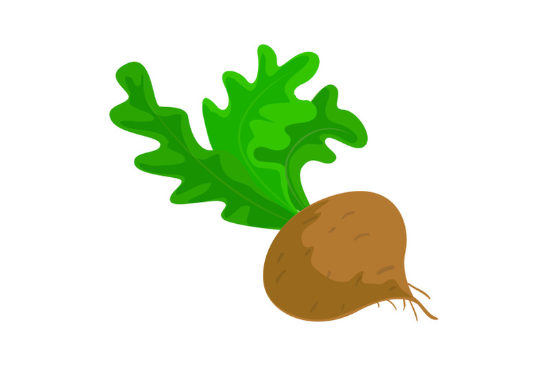 brown-radish-icon-cartoon-style