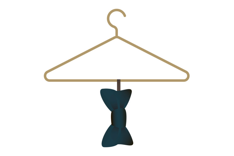 bow-tie-on-hanger-icon-cartoon-style